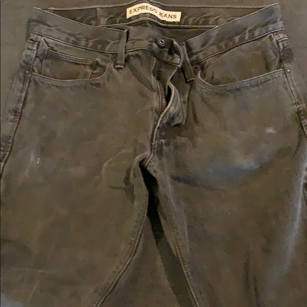 Express distressed black jeans